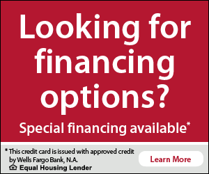 Financing provided by Wells Fargo Bank, N.A. with approved credit. Equal Housing Lender. Learn more.